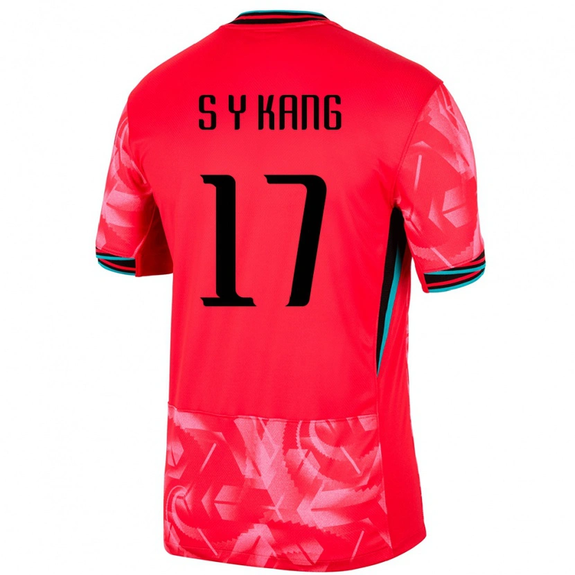 Danxen Barn Sydkorea Kang Sang Yun #17 Röd Hemmatröja Matchtröjor 24-26 Tröjor T-Tröja