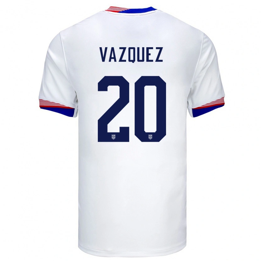 Danxen Barn Usa Brandon Vazquez #20 Vit Hemmatröja Matchtröjor 24-26 Tröjor T-Tröja