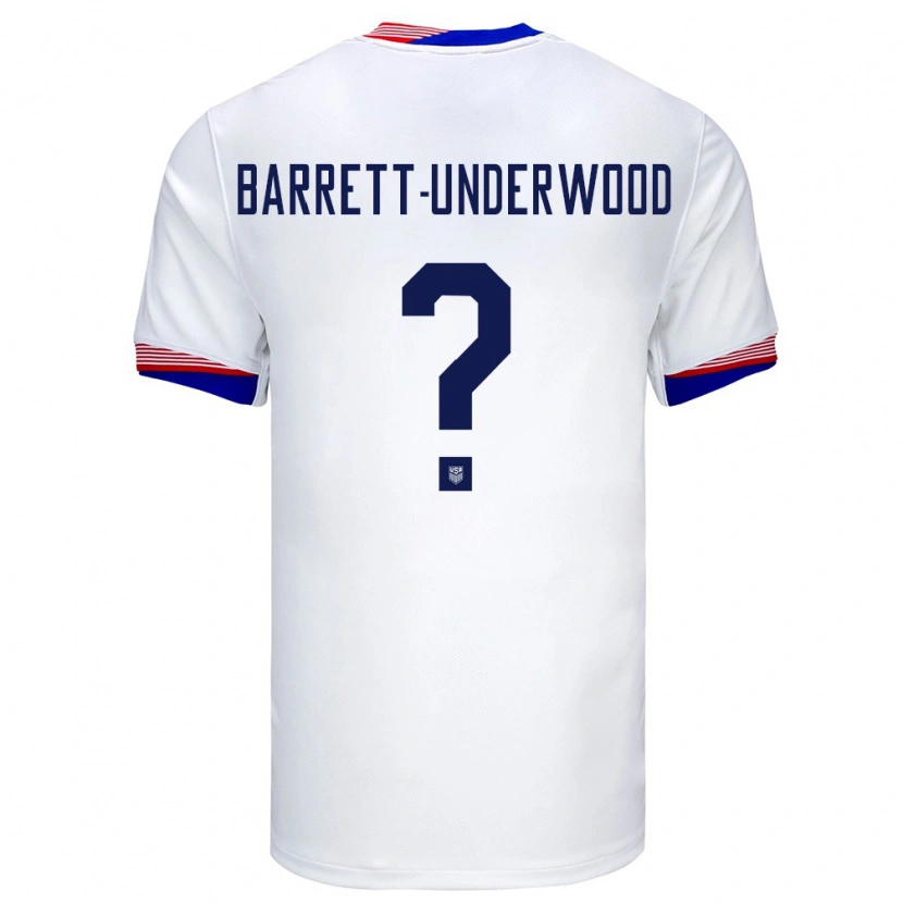 Danxen Barn Usa Keehan Barret-Underwood #0 Vit Hemmatröja Matchtröjor 24-26 Tröjor T-Tröja