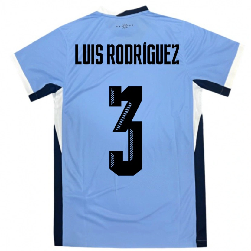 Danxen Barn Uruguay José Luis Rodríguez #3 Vit Svart Hemmatröja Matchtröjor 24-26 Tröjor T-Tröja