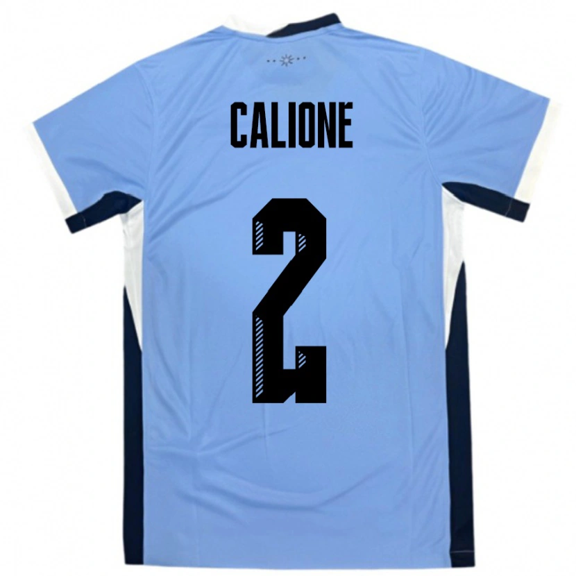 Danxen Barn Uruguay Paolo Calione #2 Vit Svart Hemmatröja Matchtröjor 24-26 Tröjor T-Tröja