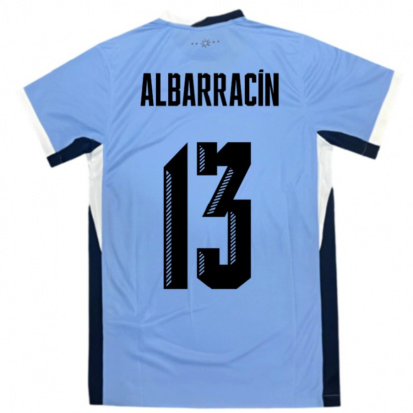 Danxen Barn Uruguay Agustín Albarracín #13 Vit Svart Hemmatröja Matchtröjor 24-26 Tröjor T-Tröja