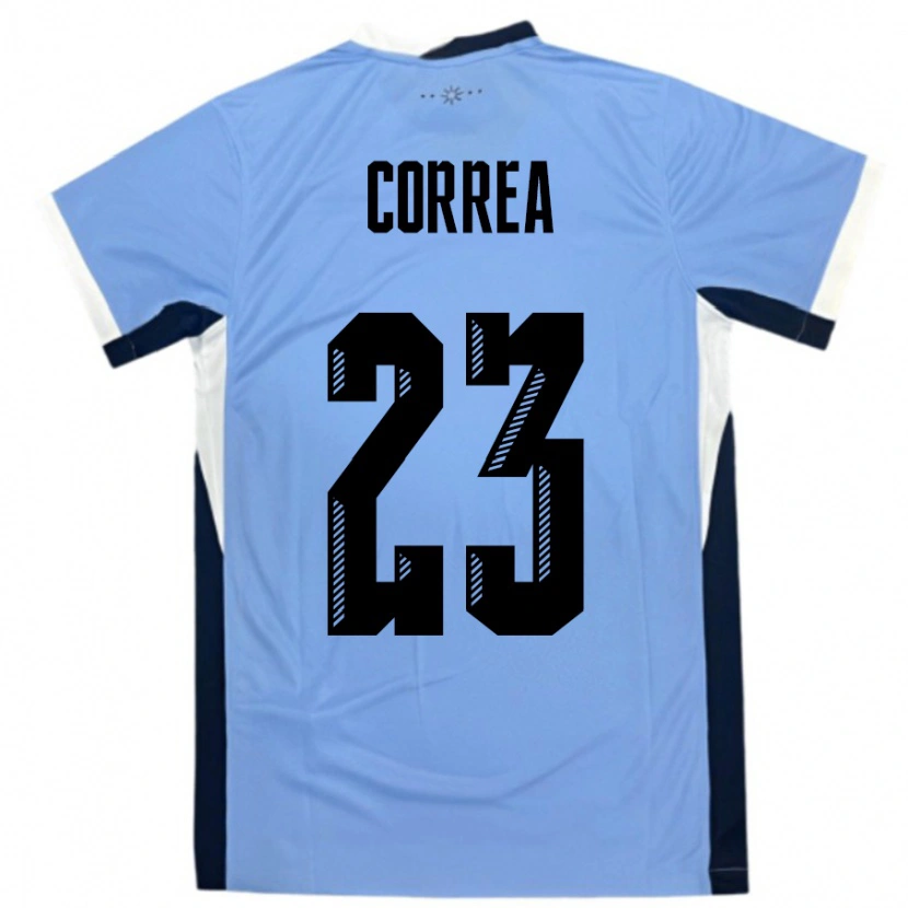 Danxen Barn Uruguay Fabrizio Correa #23 Vit Svart Hemmatröja Matchtröjor 24-26 Tröjor T-Tröja