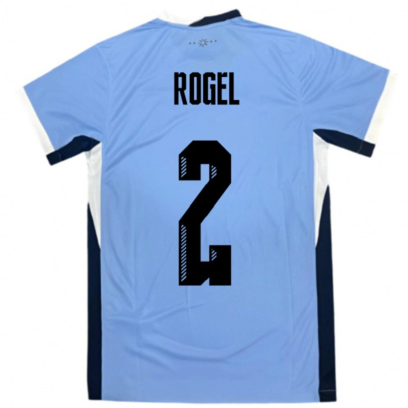 Danxen Barn Uruguay Agustin Rogel #2 Vit Svart Hemmatröja Matchtröjor 24-26 Tröjor T-Tröja