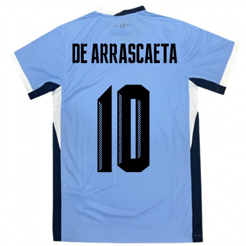 Danxen Barn Uruguay Giorgian De Arrascaeta #10 Vit Svart Hemmatröja Matchtröjor 24-26 Tröjor T-Tröja