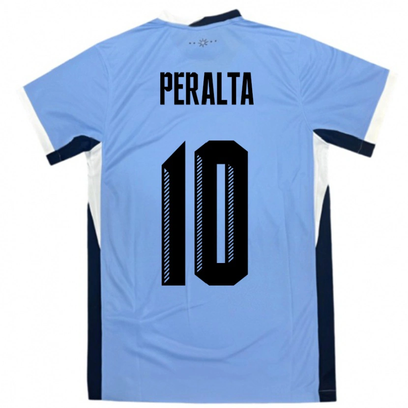 Danxen Barn Uruguay Mateo Peralta #10 Vit Svart Hemmatröja Matchtröjor 24-26 Tröjor T-Tröja