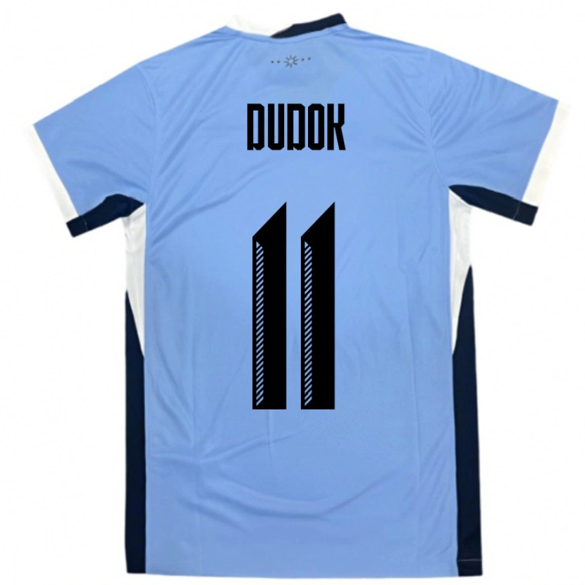 Danxen Barn Uruguay Rodrigo Dudok #11 Vit Svart Hemmatröja Matchtröjor 24-26 Tröjor T-Tröja