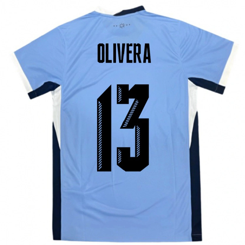 Danxen Barn Uruguay Sofia Olivera #13 Vit Svart Hemmatröja Matchtröjor 24-26 Tröjor T-Tröja