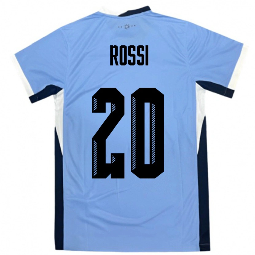 Danxen Barn Uruguay Diego Rossi #20 Vit Svart Hemmatröja Matchtröjor 24-26 Tröjor T-Tröja