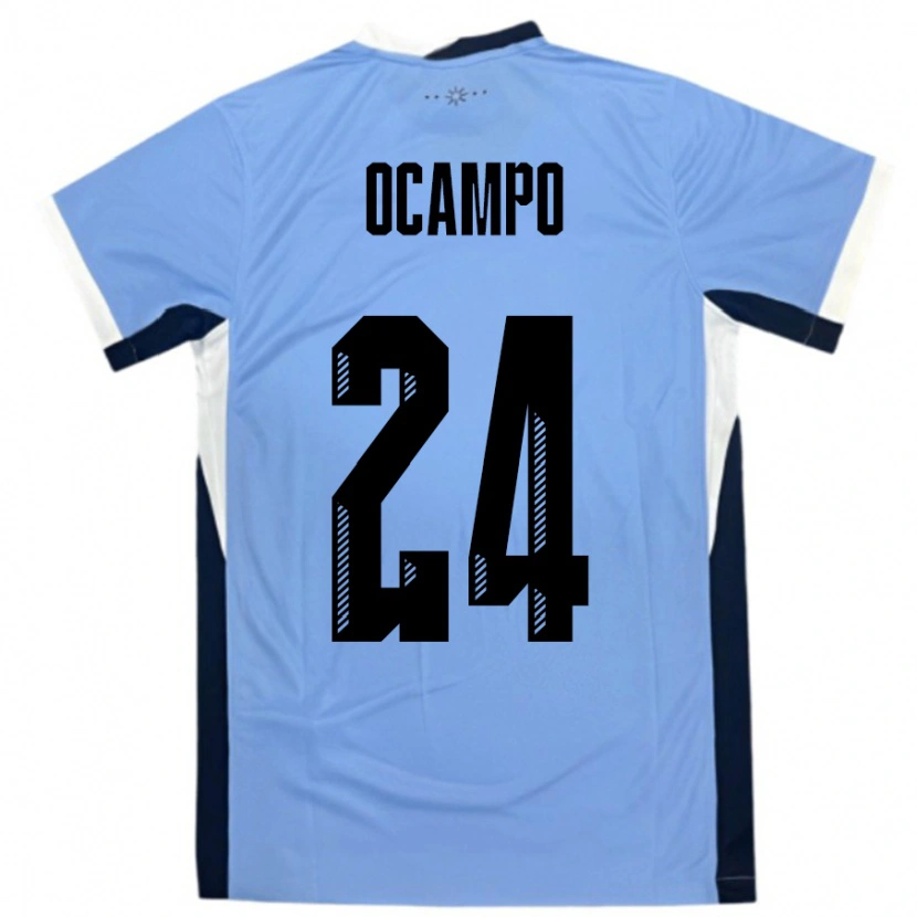 Danxen Barn Uruguay Brian Ocampo #24 Vit Svart Hemmatröja Matchtröjor 24-26 Tröjor T-Tröja