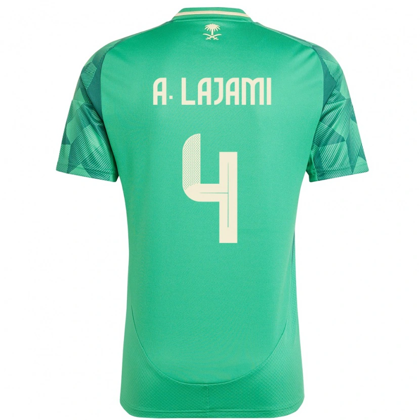 Danxen Barn Saudi-Arabien Ali Lajami #4 Grön Hemmatröja Matchtröjor 24-26 Tröjor T-Tröja