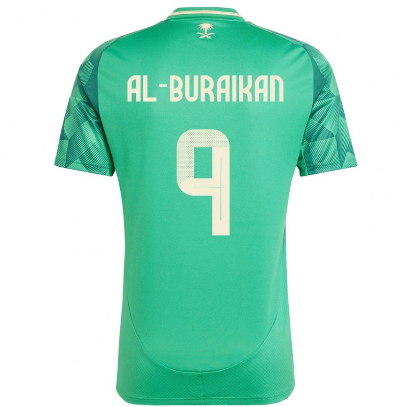 Danxen Barn Saudi-Arabien Firas Al-Buraikan #9 Grön Hemmatröja Matchtröjor 24-26 Tröjor T-Tröja