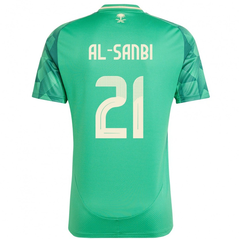 Danxen Barn Saudi-Arabien Abdulrahman Al-Sanbi #21 Grön Hemmatröja Matchtröjor 24-26 Tröjor T-Tröja