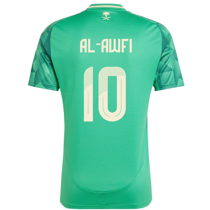 Danxen Barn Saudi-Arabien Al-Walid Al-Awfi #10 Grön Hemmatröja Matchtröjor 24-26 Tröjor T-Tröja