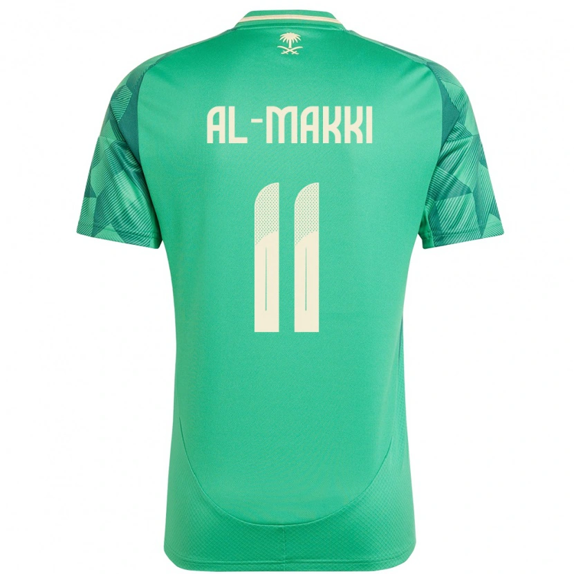 Danxen Barn Saudi-Arabien Ali Al-Makki #11 Grön Hemmatröja Matchtröjor 24-26 Tröjor T-Tröja