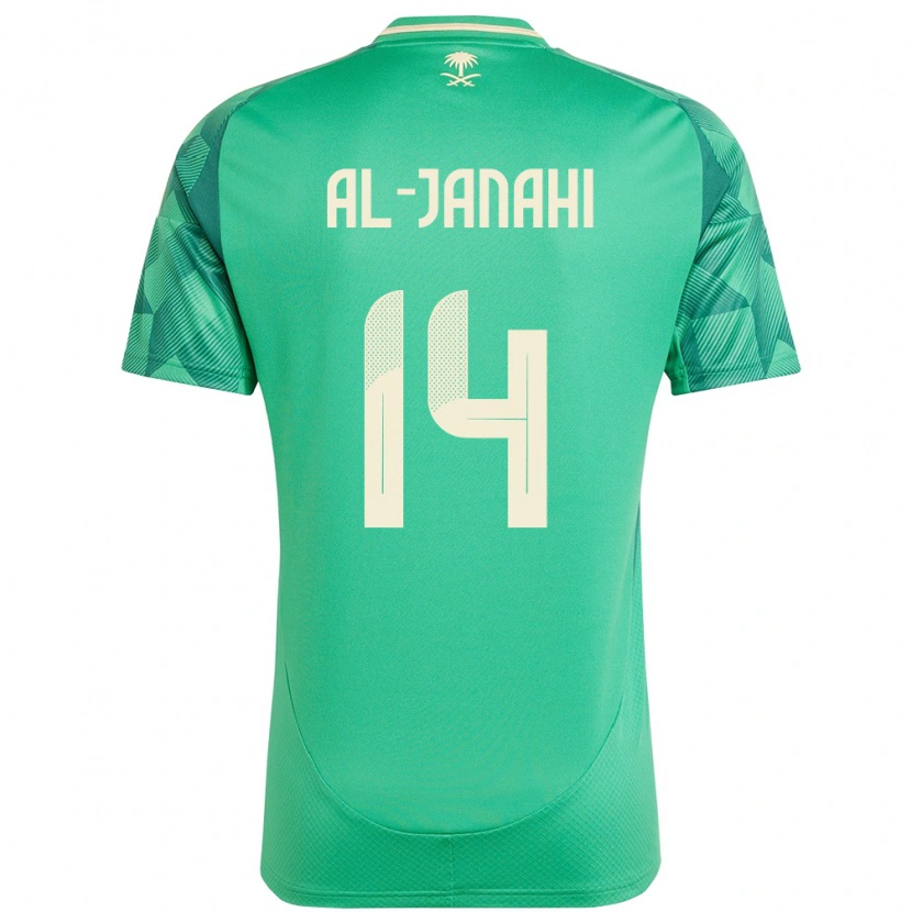 Danxen Barn Saudi-Arabien Nawaf Al-Janahi #14 Grön Hemmatröja Matchtröjor 24-26 Tröjor T-Tröja