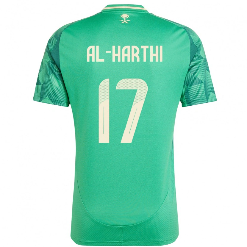 Danxen Barn Saudi-Arabien Adel Al-Harthi #17 Grön Hemmatröja Matchtröjor 24-26 Tröjor T-Tröja