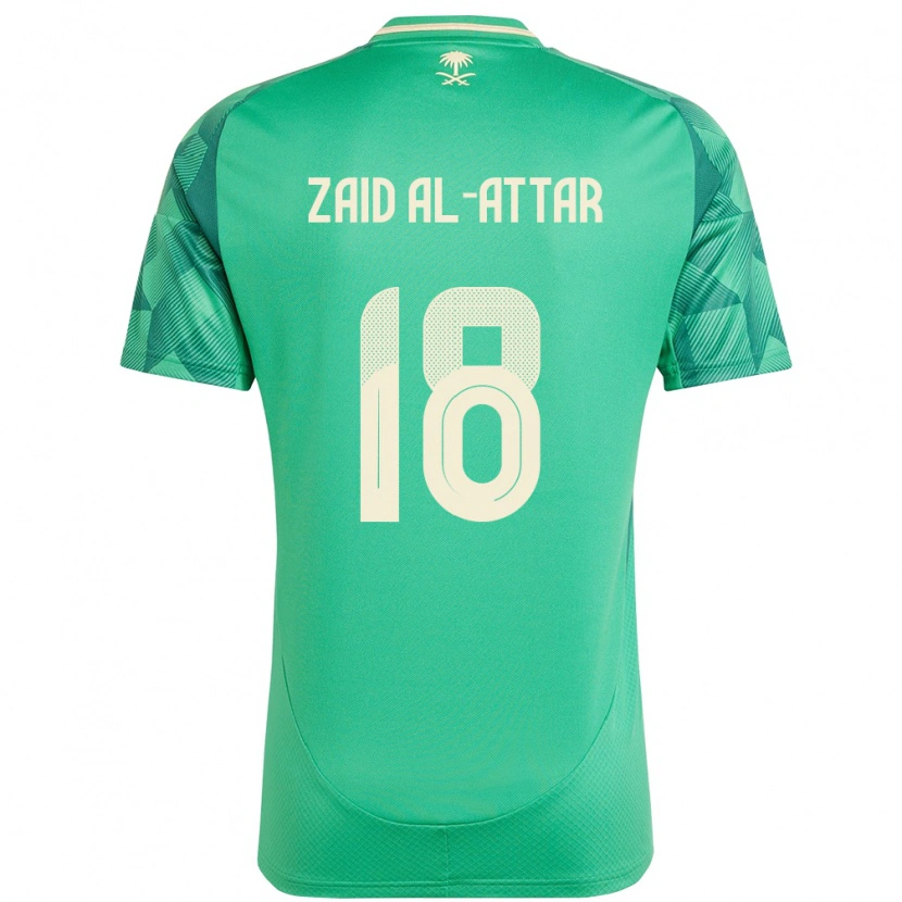 Danxen Barn Saudi-Arabien Ramez Zaid Al-Attar #18 Grön Hemmatröja Matchtröjor 24-26 Tröjor T-Tröja