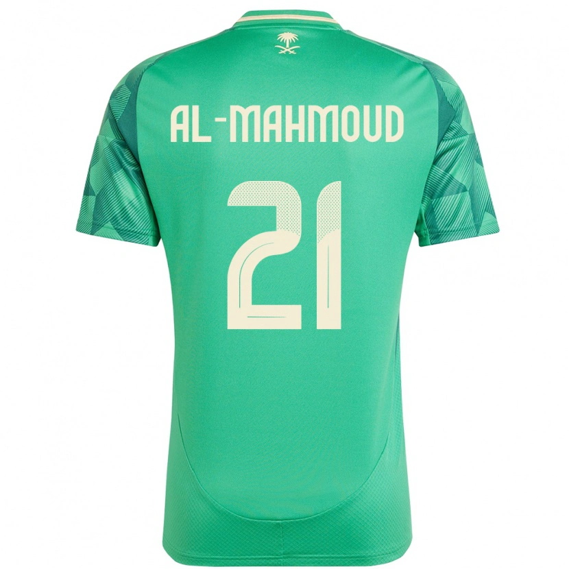 Danxen Barn Saudi-Arabien Mohammed Al-Mahmoud #21 Grön Hemmatröja Matchtröjor 24-26 Tröjor T-Tröja