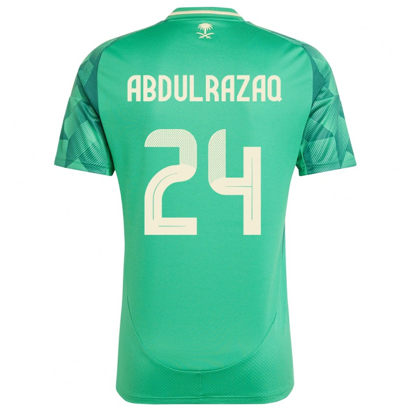 Danxen Barn Saudi-Arabien Aseel Abdulrazaq #24 Grön Hemmatröja Matchtröjor 24-26 Tröjor T-Tröja