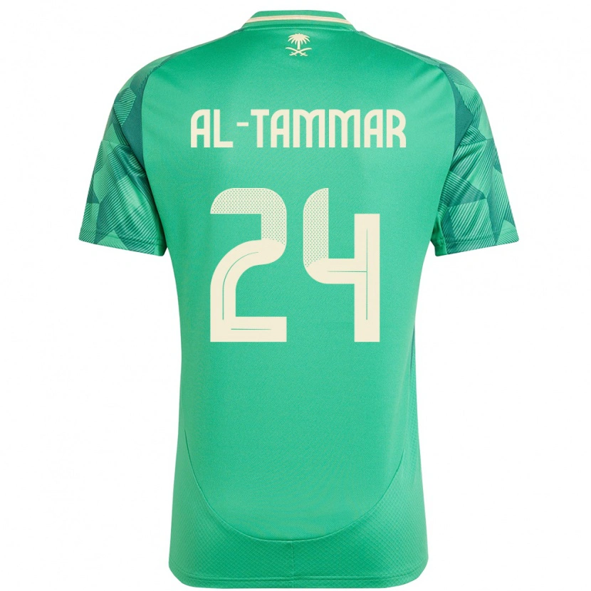 Danxen Barn Saudi-Arabien Abdulaziz Al-Tammar #24 Grön Hemmatröja Matchtröjor 24-26 Tröjor T-Tröja