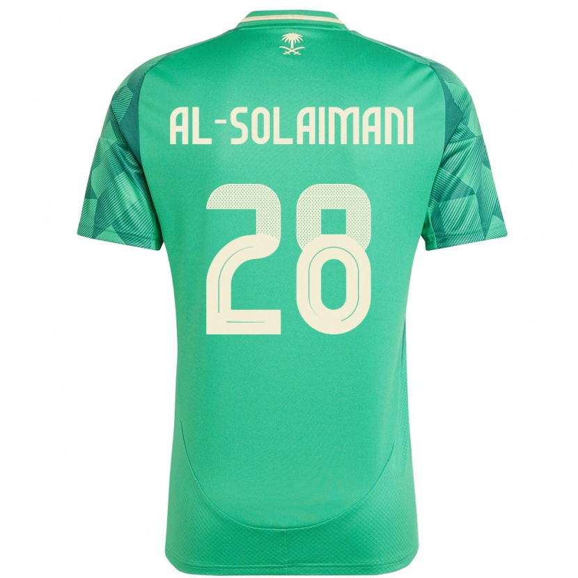Danxen Barn Saudi-Arabien Solaiman Al-Solaimani #28 Grön Hemmatröja Matchtröjor 24-26 Tröjor T-Tröja