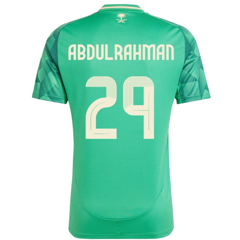Danxen Barn Saudi-Arabien Mohammed Abdulrahman #29 Grön Hemmatröja Matchtröjor 24-26 Tröjor T-Tröja