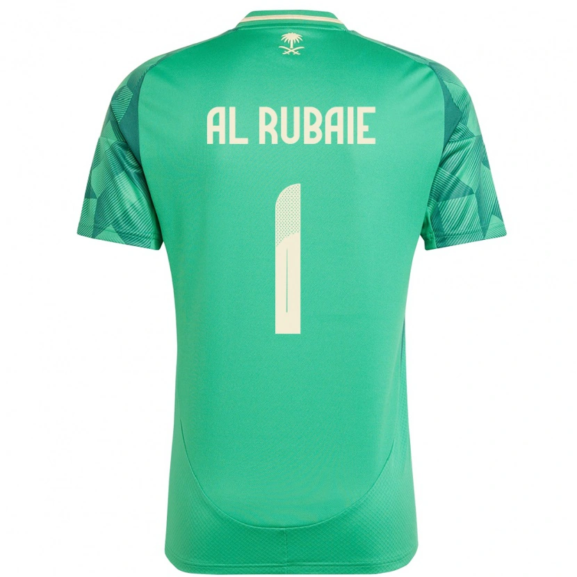 Danxen Barn Saudi-Arabien Mohammed Al Rubaie #1 Grön Hemmatröja Matchtröjor 24-26 Tröjor T-Tröja