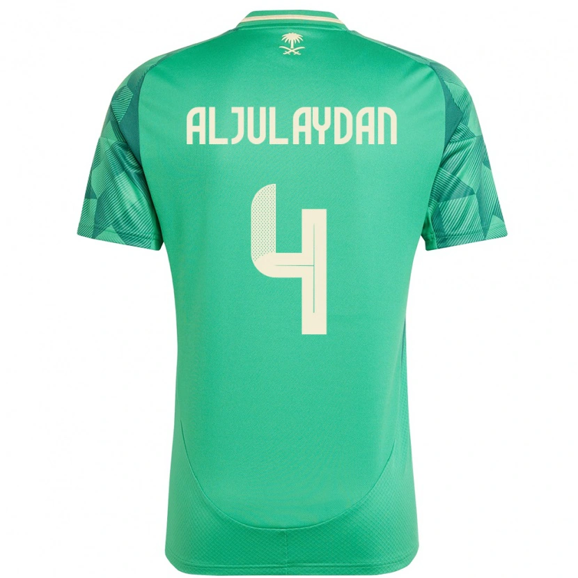Danxen Barn Saudi-Arabien Ahmed Aljulaydan #4 Grön Hemmatröja Matchtröjor 24-26 Tröjor T-Tröja