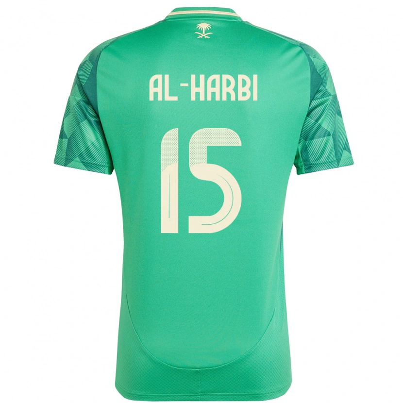 Danxen Barn Saudi-Arabien Mashael Al Harbi #15 Grön Hemmatröja Matchtröjor 24-26 Tröjor T-Tröja
