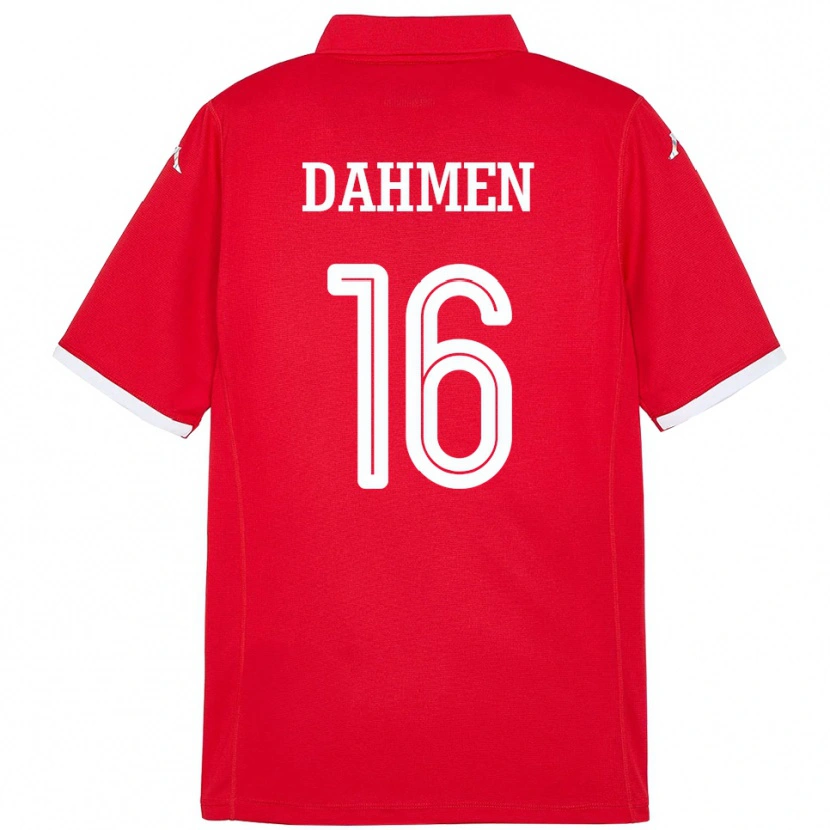 Danxen Barn Tunisien Aymen Dahmen #16 Röd Hemmatröja Matchtröjor 24-26 Tröjor T-Tröja