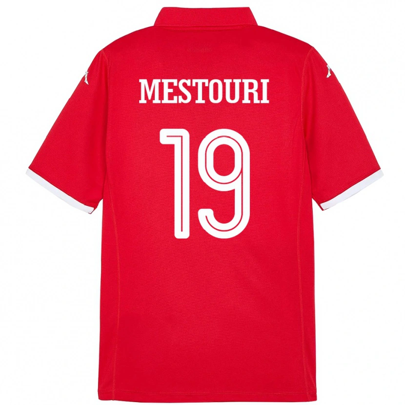 Danxen Barn Tunisien Hazem Mestouri #19 Röd Hemmatröja Matchtröjor 24-26 Tröjor T-Tröja