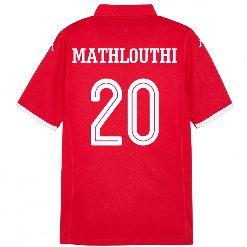 Danxen Barn Tunisien Hamza Mathlouthi #20 Röd Hemmatröja Matchtröjor 24-26 Tröjor T-Tröja