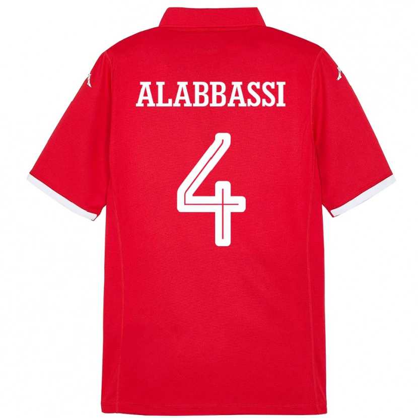 Danxen Barn Tunisien Chaima Alabbassi #4 Röd Hemmatröja Matchtröjor 24-26 Tröjor T-Tröja