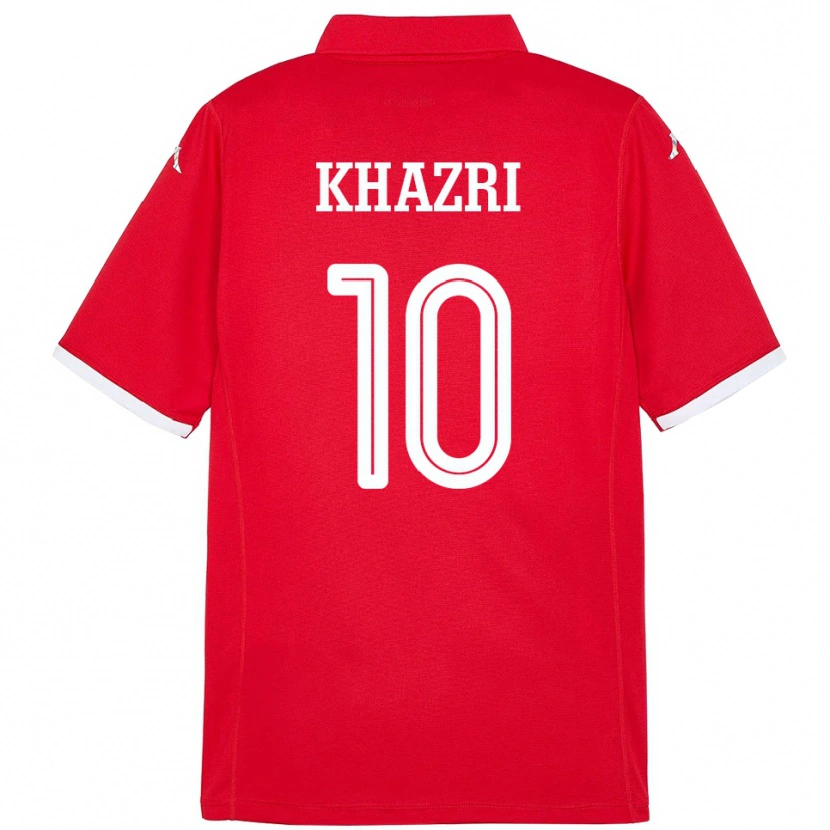 Danxen Barn Tunisien Wahbi Khazri #10 Röd Hemmatröja Matchtröjor 24-26 Tröjor T-Tröja
