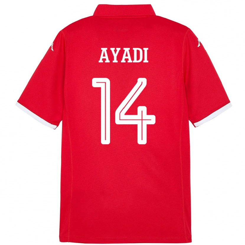 Danxen Barn Tunisien Ghada Ayadi #14 Röd Hemmatröja Matchtröjor 24-26 Tröjor T-Tröja