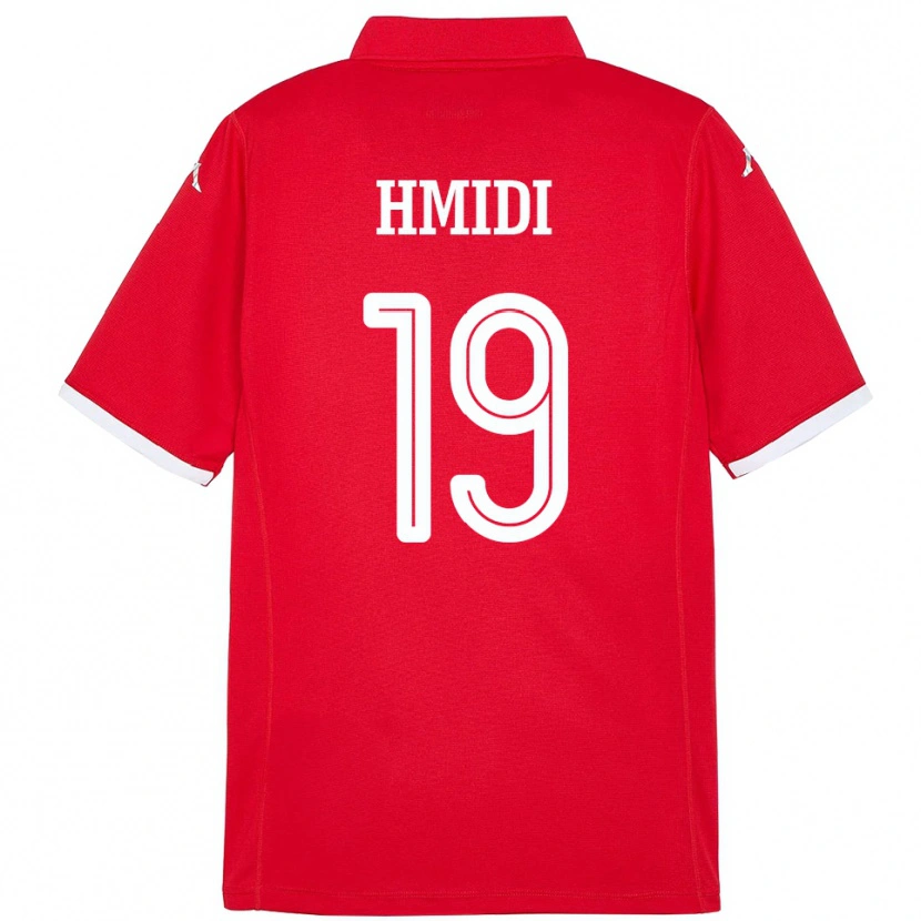 Danxen Barn Tunisien Baraket Hmidi #19 Röd Hemmatröja Matchtröjor 24-26 Tröjor T-Tröja