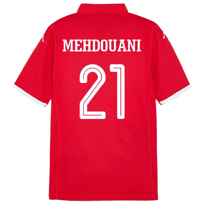Danxen Barn Tunisien Firas Mehdouani #21 Röd Hemmatröja Matchtröjor 24-26 Tröjor T-Tröja