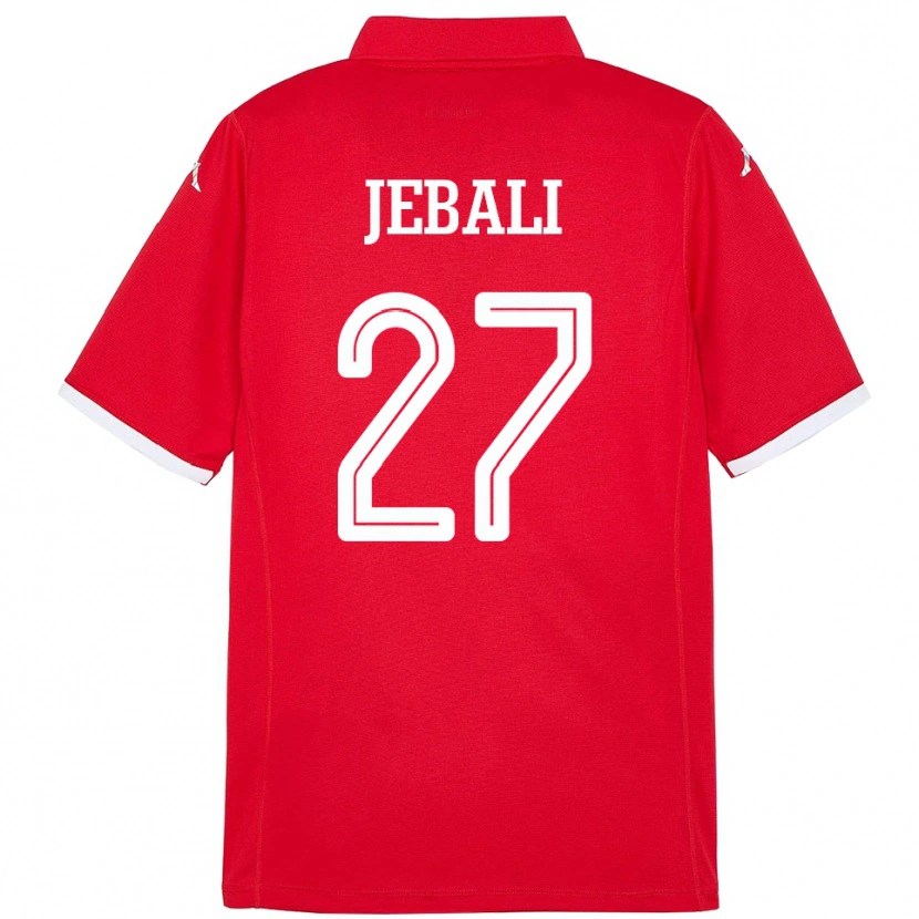 Danxen Barn Tunisien Issam Jebali #27 Röd Hemmatröja Matchtröjor 24-26 Tröjor T-Tröja