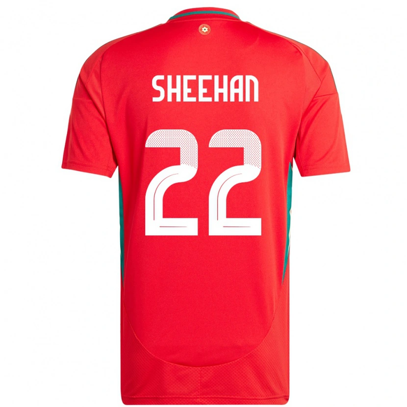 Danxen Barn Wales Josh Sheehan #22 Röd Hemmatröja Matchtröjor 24-26 Tröjor T-Tröja