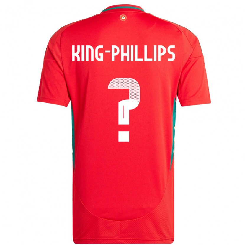 Danxen Barn Wales Zac King-Phillips #0 Röd Hemmatröja Matchtröjor 24-26 Tröjor T-Tröja