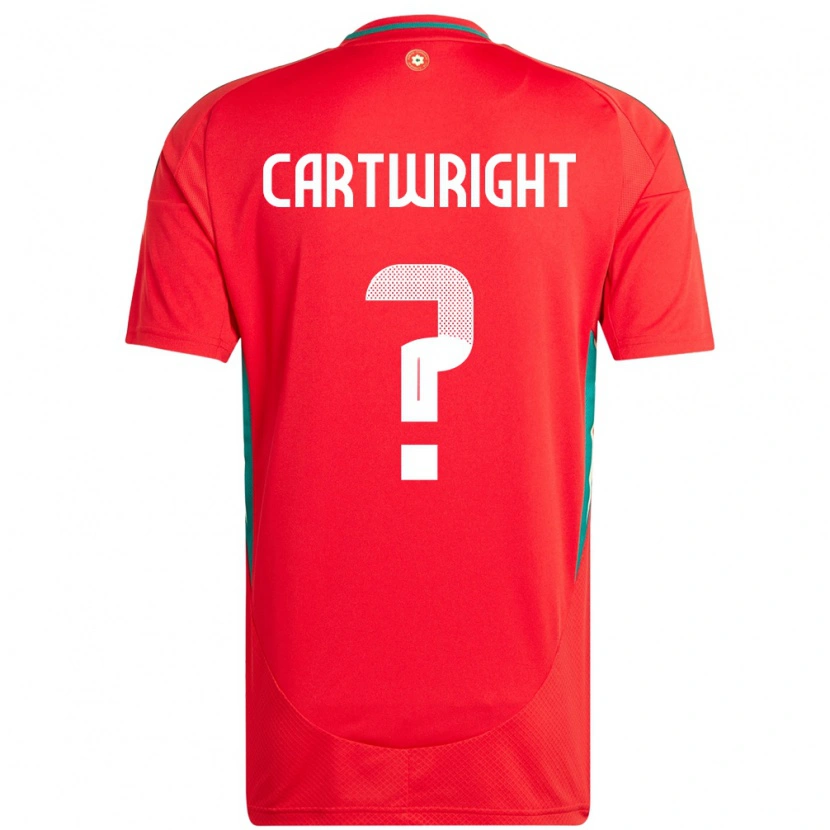 Danxen Barn Wales Logan Cartwright #0 Röd Hemmatröja Matchtröjor 24-26 Tröjor T-Tröja