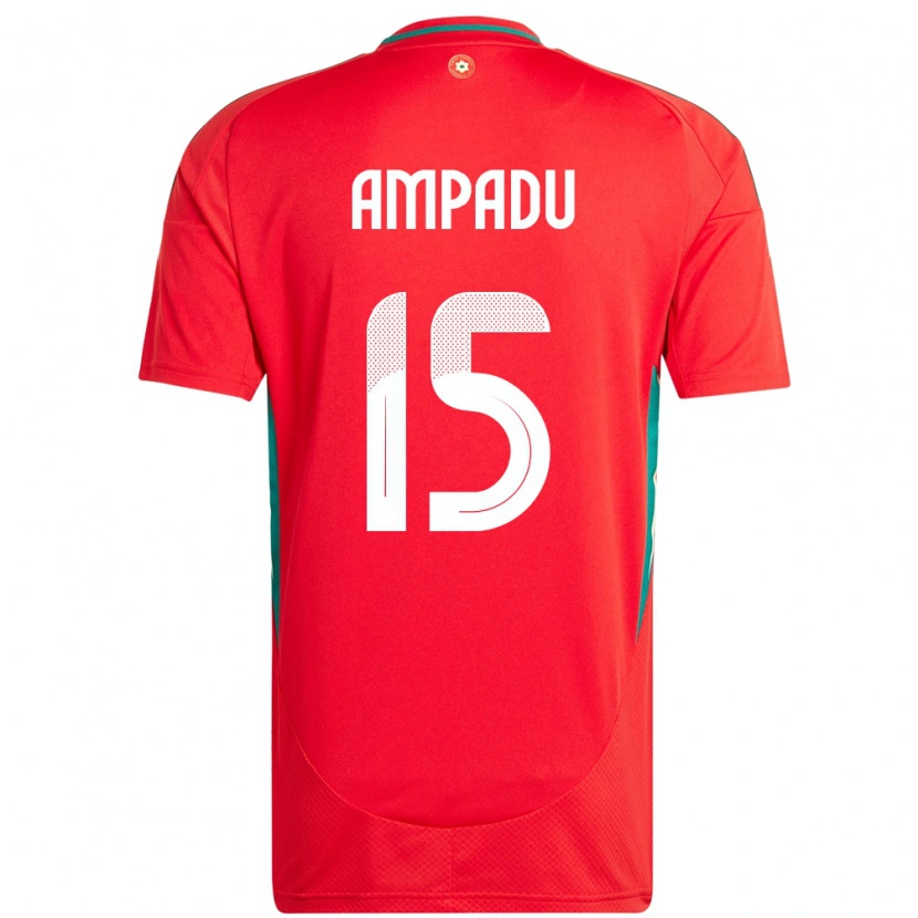 Danxen Barn Wales Ethan Ampadu #15 Röd Hemmatröja Matchtröjor 24-26 Tröjor T-Tröja