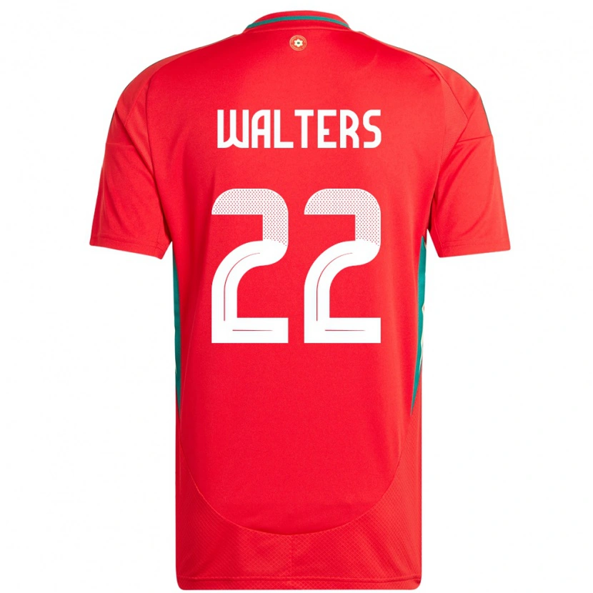 Danxen Barn Wales Georgia Walters #22 Röd Hemmatröja Matchtröjor 24-26 Tröjor T-Tröja