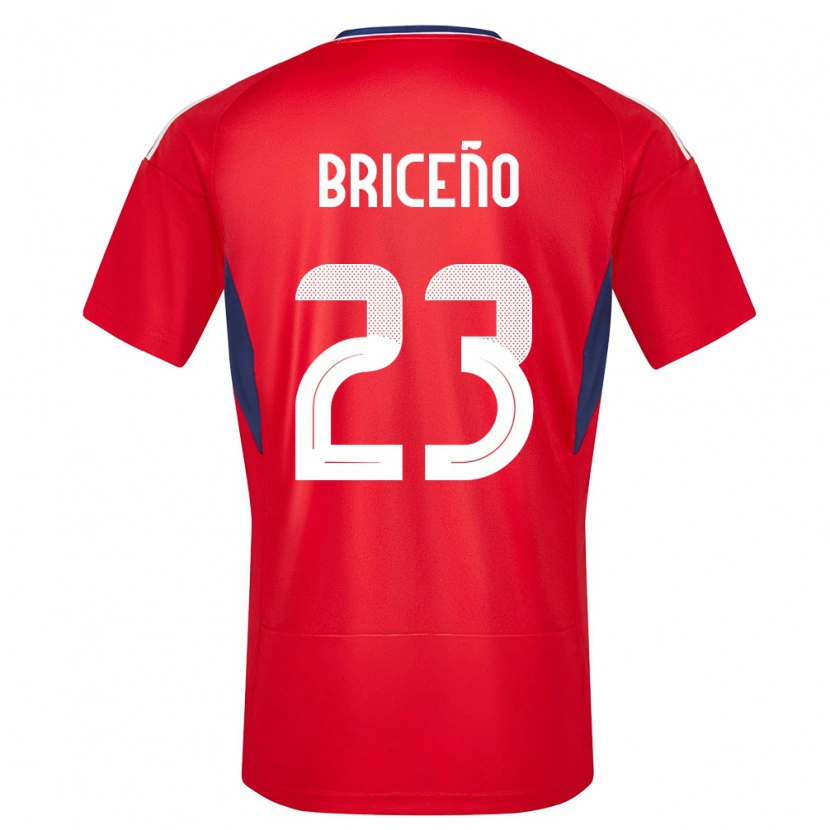Danxen Barn Costa Rica Kevin Briceño #23 Röd Hemmatröja Matchtröjor 24-26 Tröjor T-Tröja