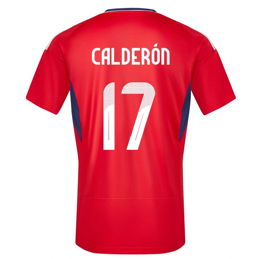 Danxen Barn Costa Rica Brayan Calderón #17 Röd Hemmatröja Matchtröjor 24-26 Tröjor T-Tröja