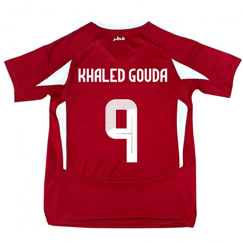 Danxen Barn Qatar Mohamed Khaled Gouda #9 Röd Hemmatröja Matchtröjor 24-26 Tröjor T-Tröja