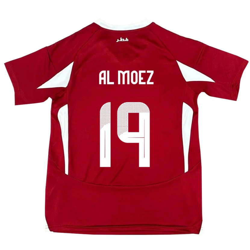 Danxen Barn Qatar Almoez Ali #19 Röd Hemmatröja Matchtröjor 24-26 Tröjor T-Tröja