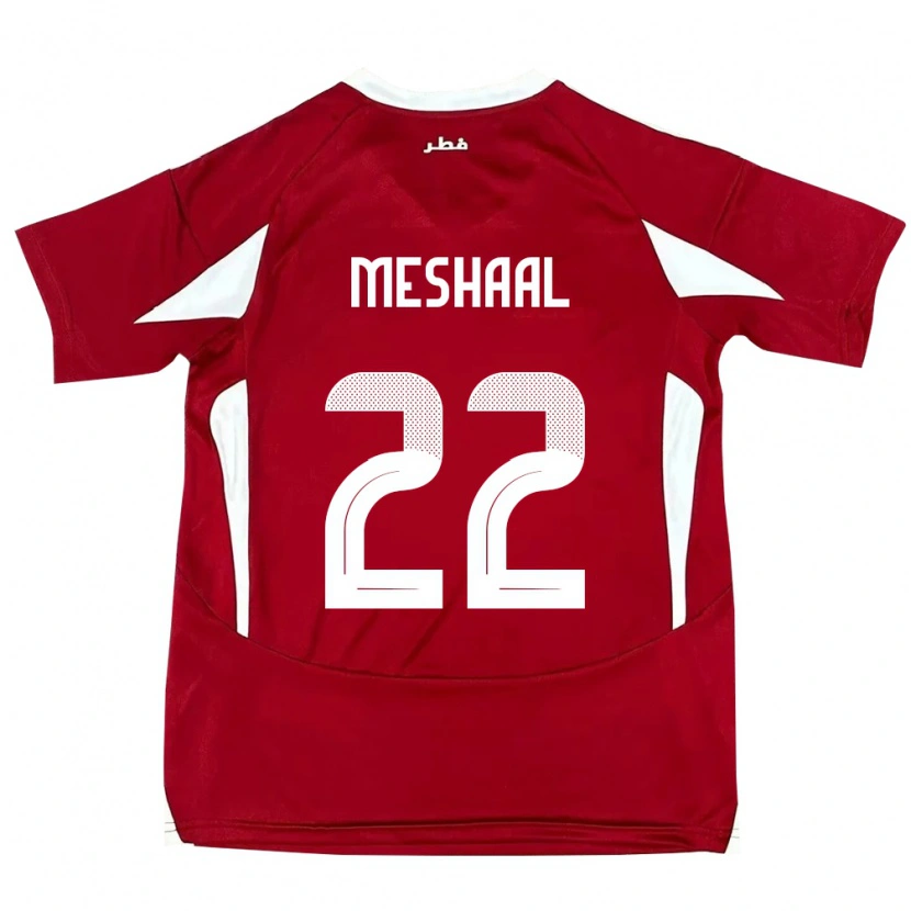 Danxen Barn Qatar Meshaal Barsham #22 Röd Hemmatröja Matchtröjor 24-26 Tröjor T-Tröja