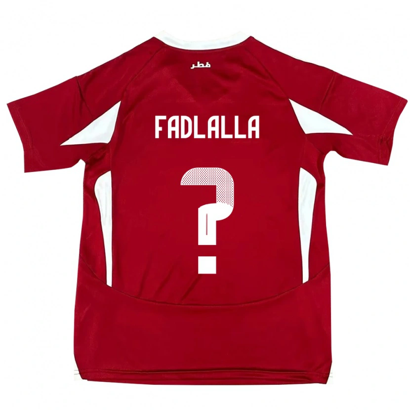 Danxen Barn Qatar Saifeldeen Fadlalla #0 Röd Hemmatröja Matchtröjor 24-26 Tröjor T-Tröja